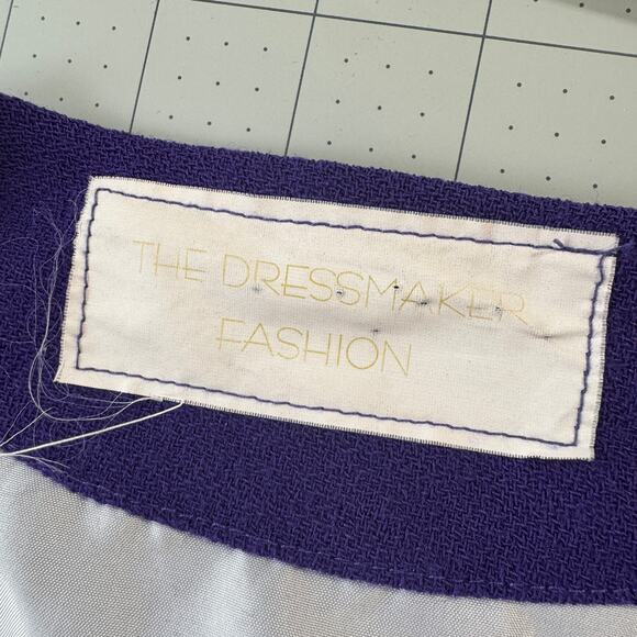 Vintage 90s Purple Longline Vest Tailored Minimalist S/M Chic Power - Picture 9 of 13